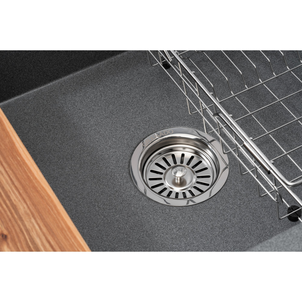 Мийка кухонна GRANADO Royal Estella grafito (+ подрібнювач Algar 1000 + змішувач Ferrol inox + дозатор Redondo inox + (ksg0309) - зображення 4