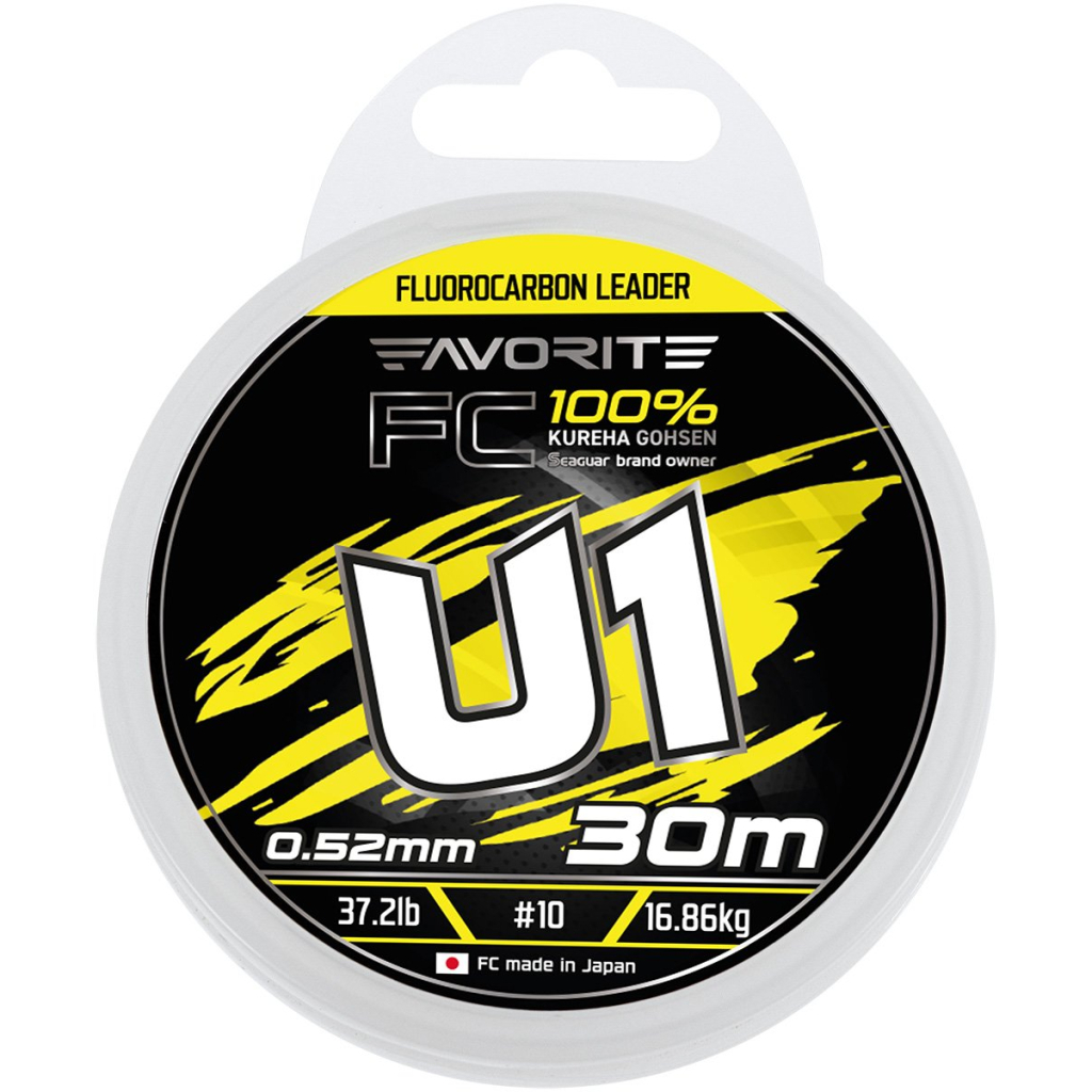 Флюорокарбон Favorite U1 FC 30m 10/0.52mm 37.2lb/16.86kg (1693.12.21) - зображення 2
