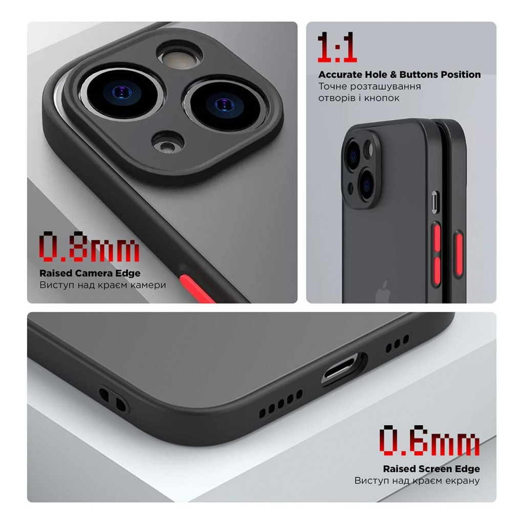 Чохол до мобільного телефона Armorstandart Frosted Matte Tecno Spark Go 2022 (KG5) Black (ARM72392) - зображення 3