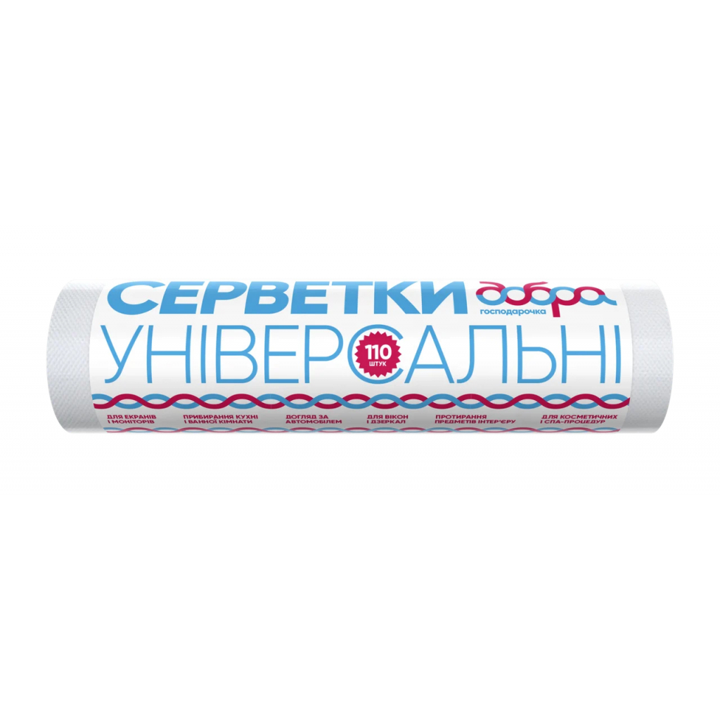 Серветки для прибирання Добра Господарочка універсальні в рулоні 110 шт. (4820086521512) - зображення 1
