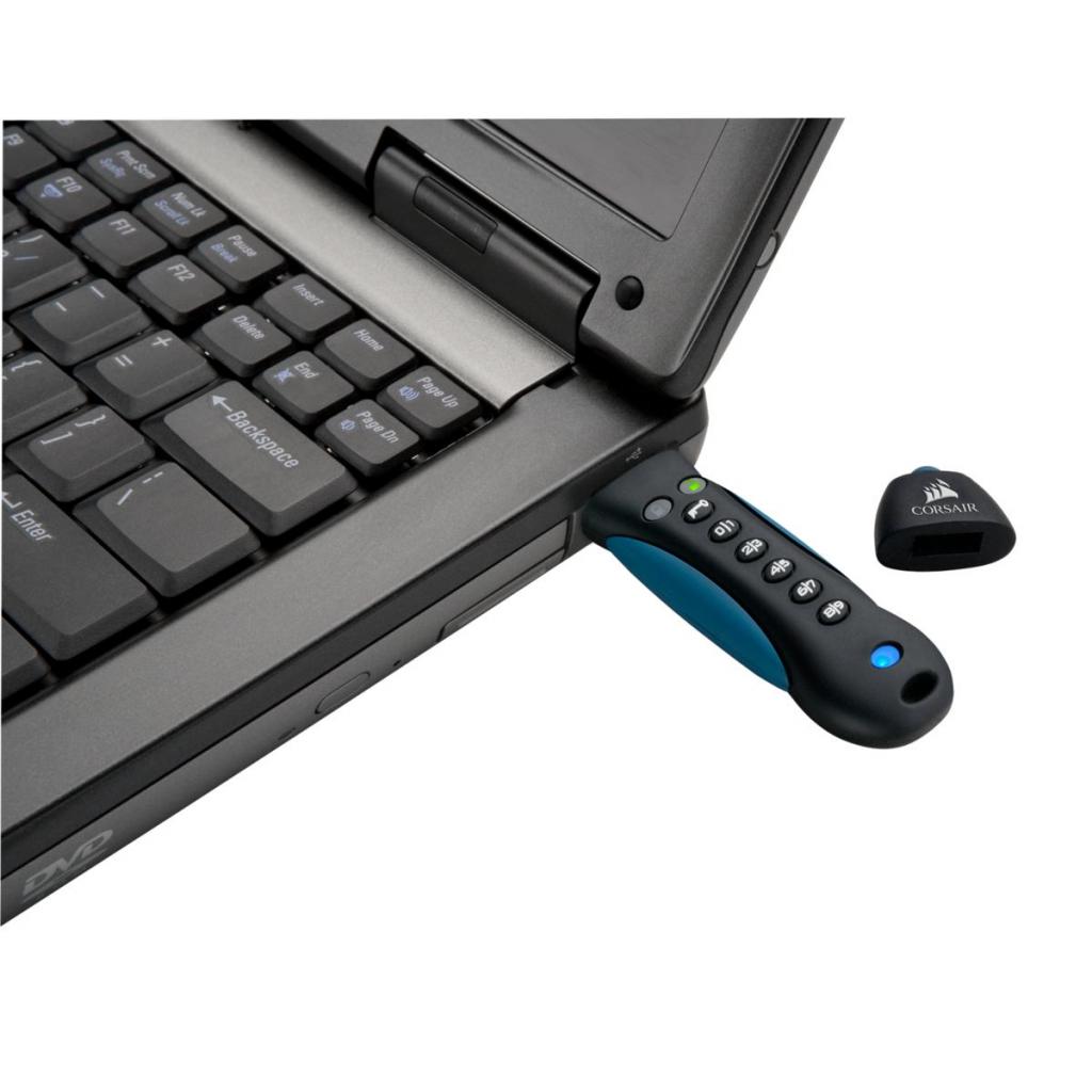 USB флеш накопичувач Corsair 32GB Padlock 3 Blue USB 3.0 (CMFPLA3B-32GB) - зображення 5