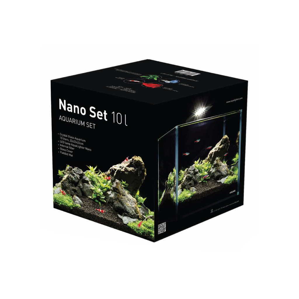 Акваріум Aqualighter набір NaGLASS Nano Set 220 мм 10 л (7142) - зображення 2
