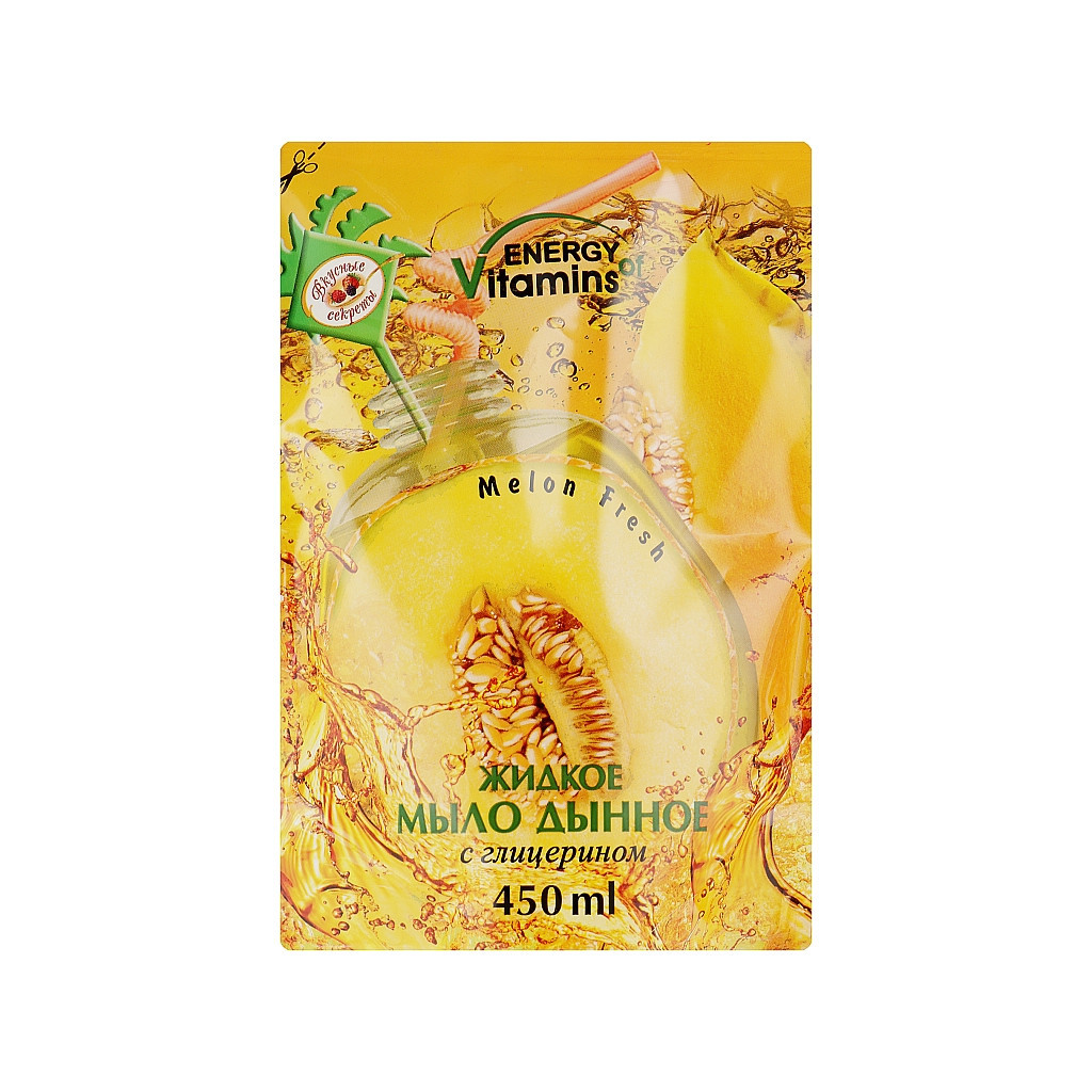 Рідке мило Energy of Vitamins Диня з гліцерином дой-пак 450 мл (4820074623099) - зображення 3