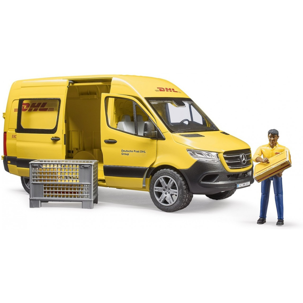 Спецтехніка Bruder автомобіль MB Sprinter кур'єр DHL з фігуркою (02671) - зображення 3