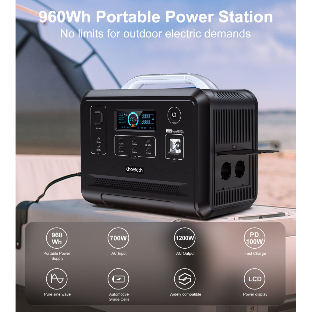 Зарядна станція Choetech BS005 1200W (BS005) - зображення 4