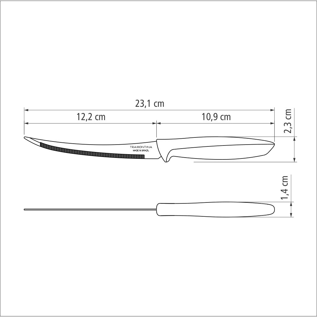 Кухонний ніж Tramontina Plenus Light Grey Tomato 127 мм (23428/135) - зображення 4