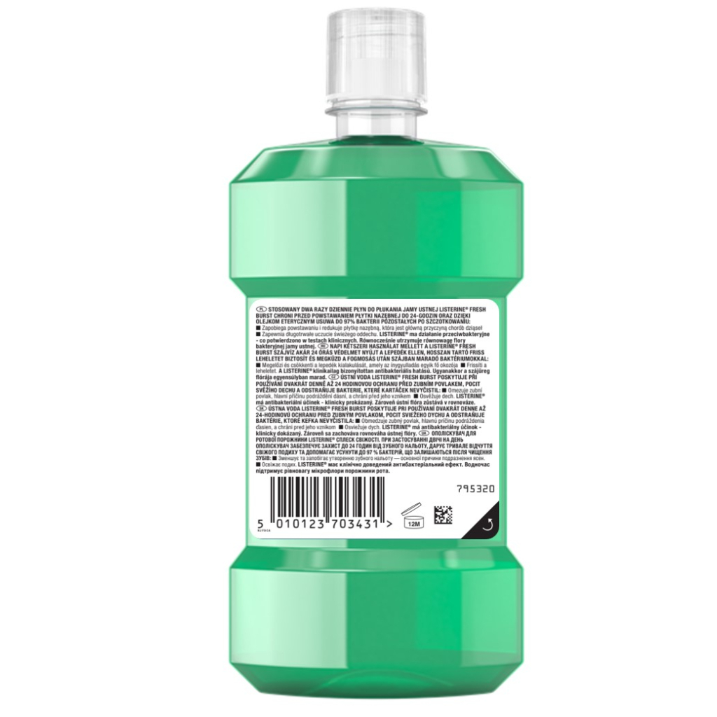 Ополіскувач для порожнини рота Listerine Сплеск свіжості 250 мл (5010123703431) - зображення 2
