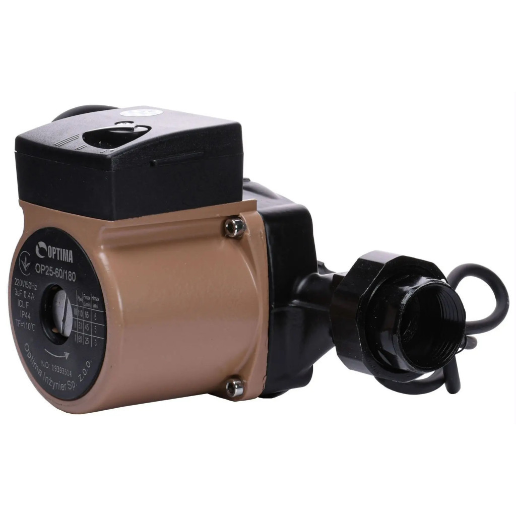 Циркуляційний насос Optima OP25-60-180, G 1 1/4", 10 бар, 180мм, 110Вт, 230В (8158) - зображення 3