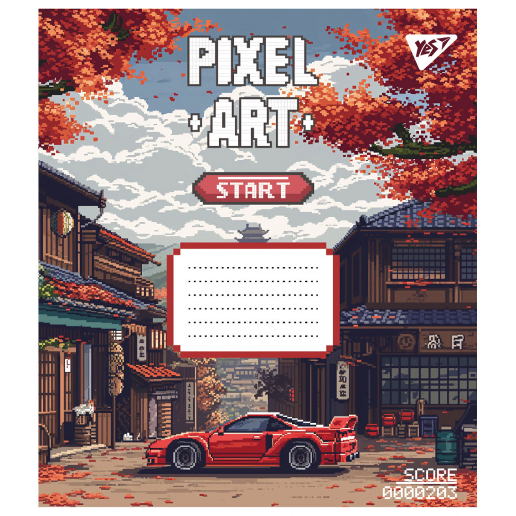 Зошит Yes Pixel art 12 аркушів лінія (767228) - зображення 3