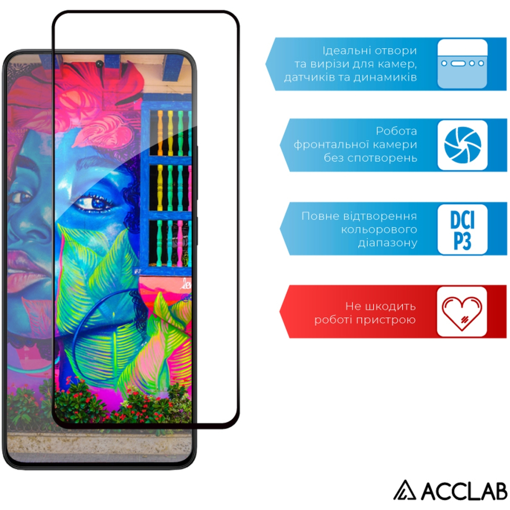 Скло захисне ACCLAB Full Glue Xiaomi Poco X6 Black (1283126588655) - зображення 5