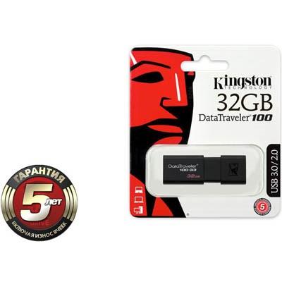 USB флеш накопичувач Kingston 32Gb DataTraveler 100 Generation 3 USB3.0 (DT100G3/32GB) - зображення 3