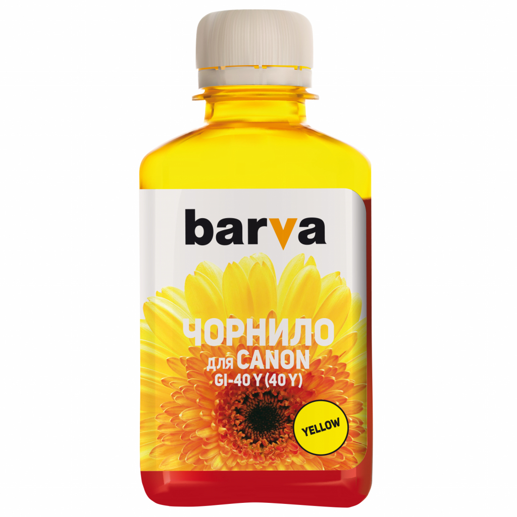 Чорнило Barva CANON GI-40 180 мл YELLOW (CGI40-750) - изображение 1
