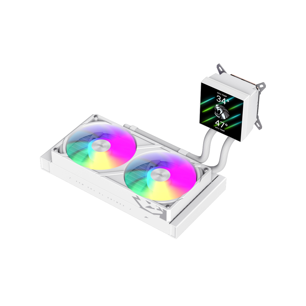 Система рідинного охолодження Gamemax GLACIER 240 LCD WH - зображення 5