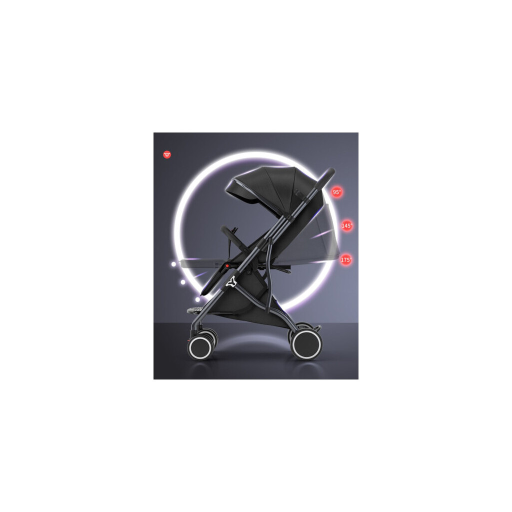 Коляска BETSOCCI V6-1 Black/Red (920702) - зображення 8