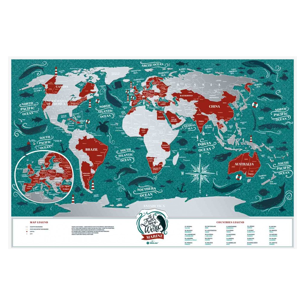 Скретч карта 1DEA.me Travel Map Marine World (13020) - изображение 3