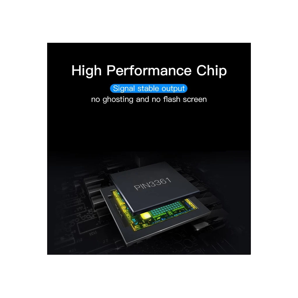 Перехідник DisplayPort M to HDMI F 0.15m black VENTION (HBGBB) - зображення 3