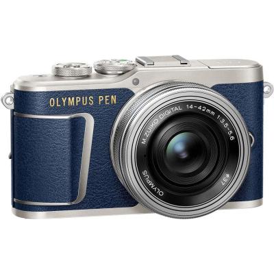 Цифровий фотоапарат Olympus E-PL9 14-42 mm Pancake Zoom Kit blue/silver (V205092UE000) - зображення 4