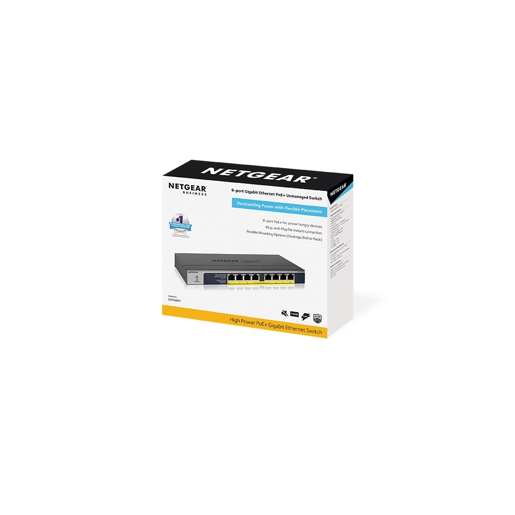 Комутатор мережевий Netgear GS108PP-100EUS - зображення 9