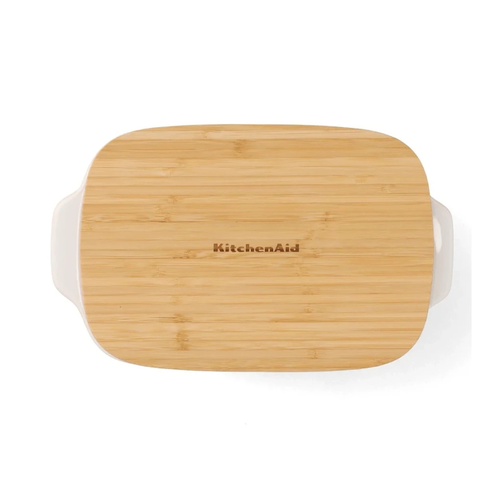 Форма для випікання KitchenAid з кришкою керамогранітна 1,9 л Кремова (CC006107-001) - зображення 3