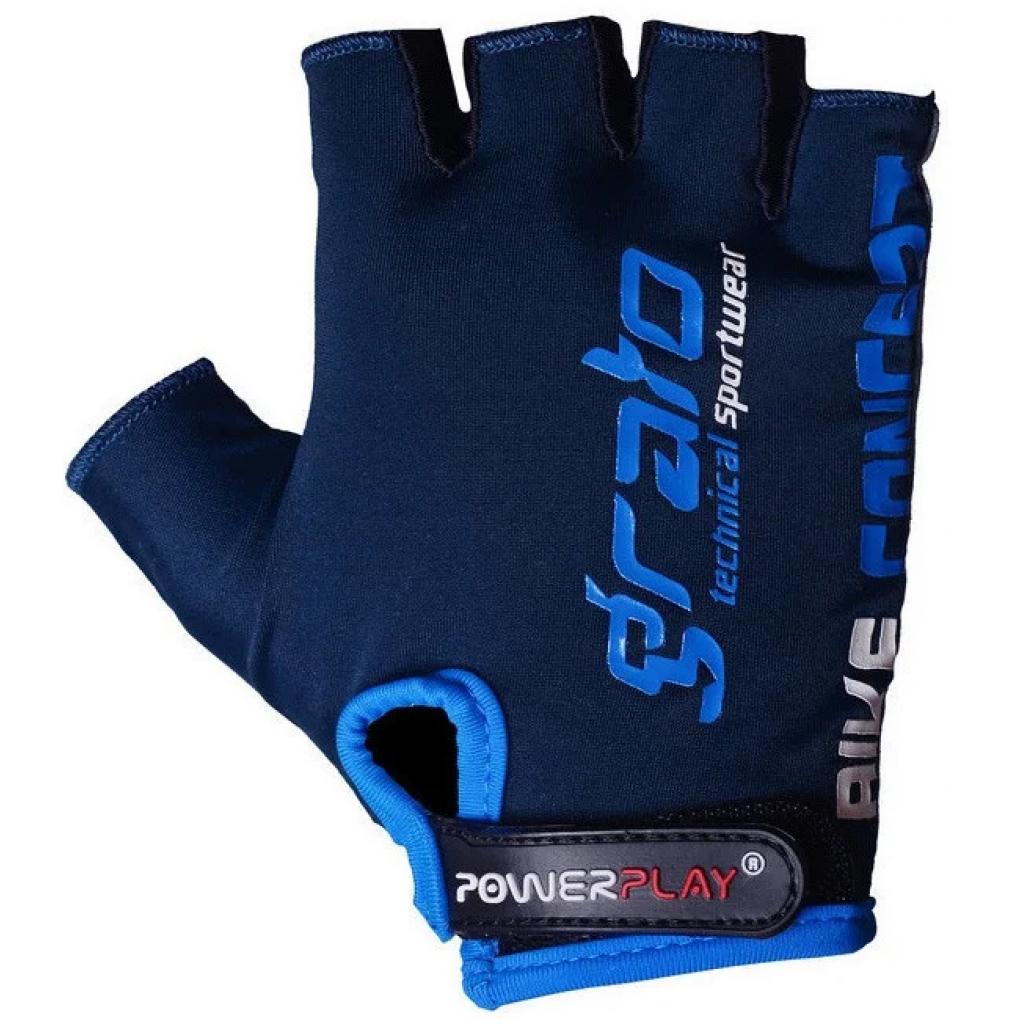 Велорукавиці PowerPlay 5029 Blue M (5029E_M_Navy_Blue) - зображення 2