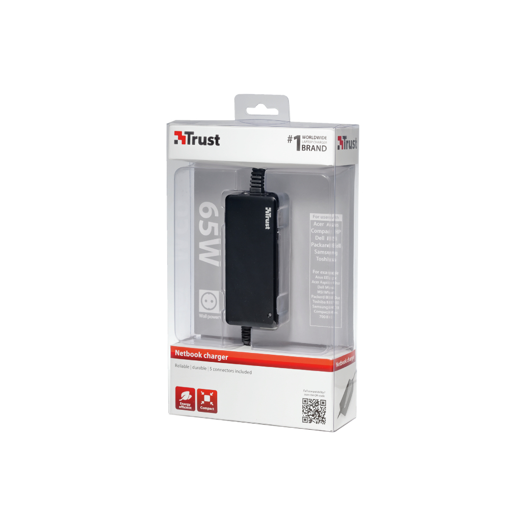 Блок живлення до ноутбуку Trust 65W Power Adapter, 5 connectors (16665) - изображение 3