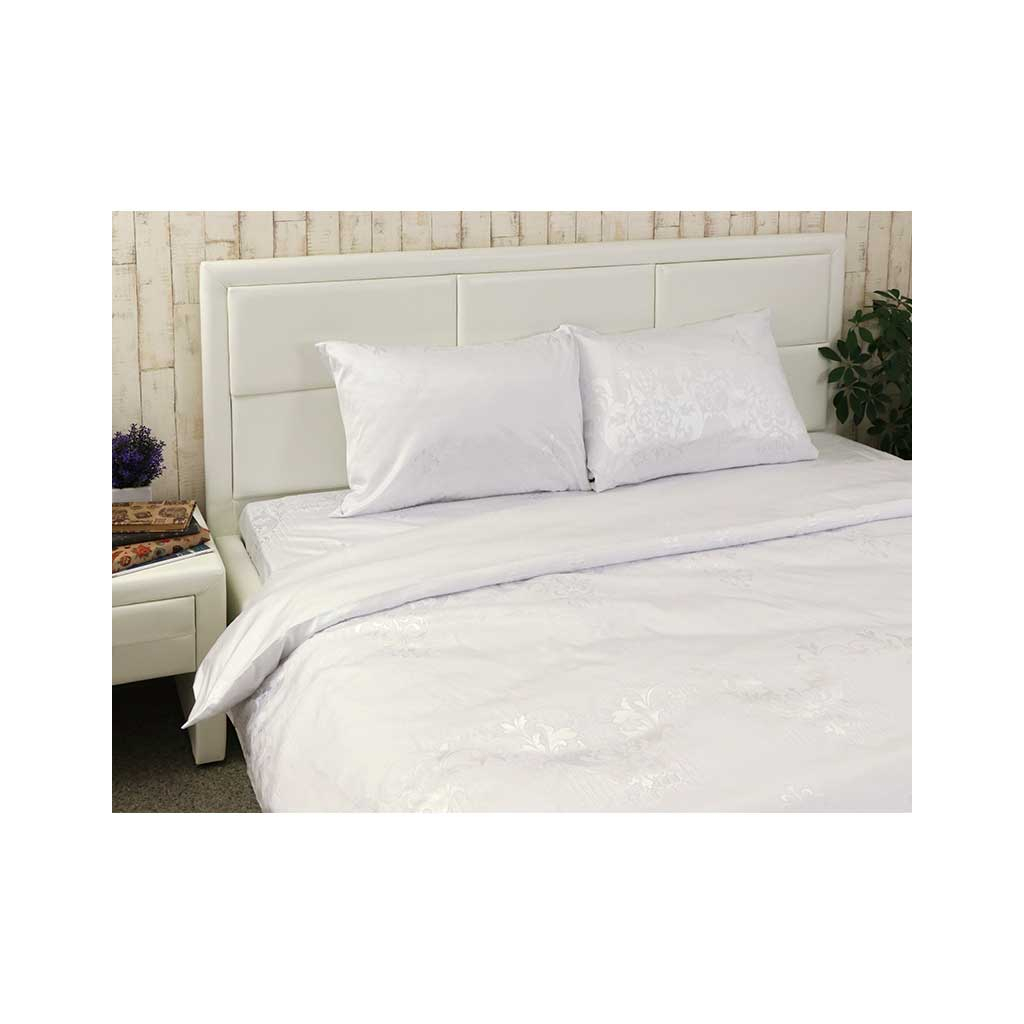 Постільна білизна Руно АЖ Біла сатин набивна полуторна (1.137АЖ_БілийА) - зображення 1