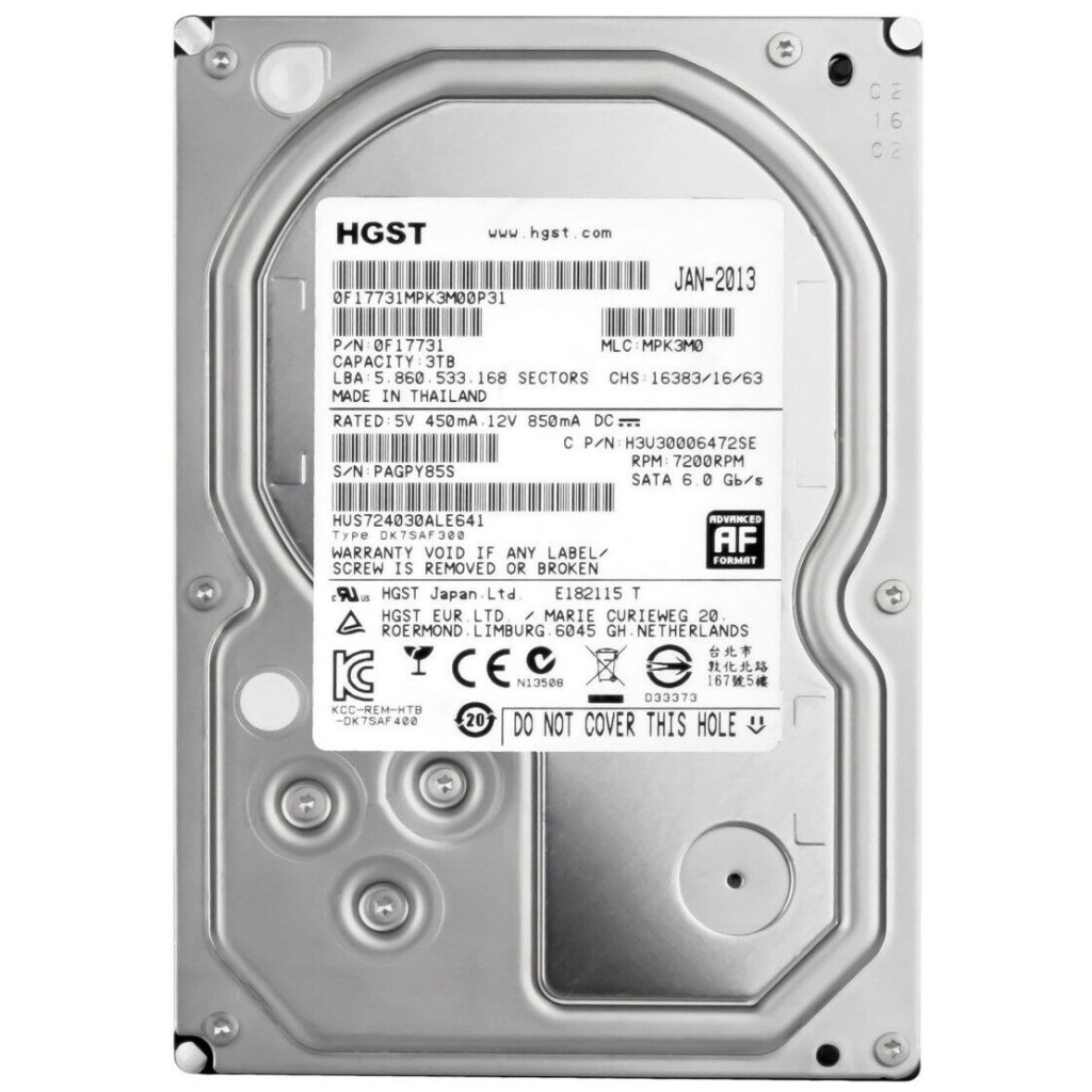 Жорсткий диск 3.5" 2TB WDC Hitachi HGST (# HUA723020ALA640 #) - зображення 1
