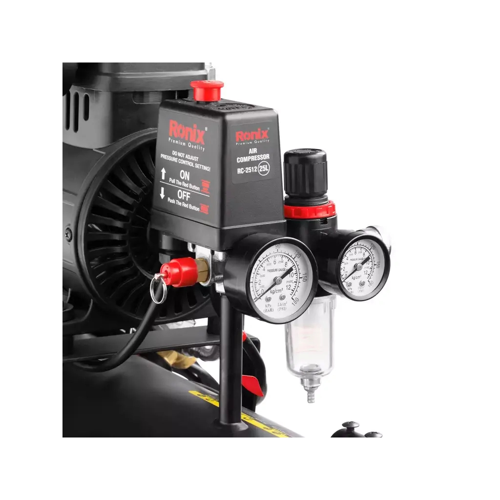 Компресор Ronix 25л, 1380Вт (RC-2512) - зображення 4
