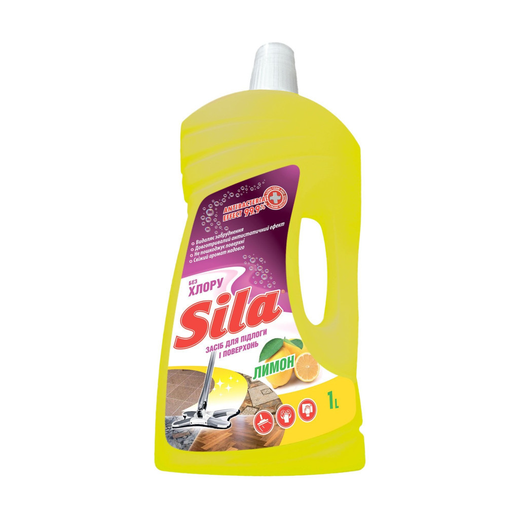 Засіб для миття підлоги Sila Лимон 1 л (4823107601613) - изображение 1