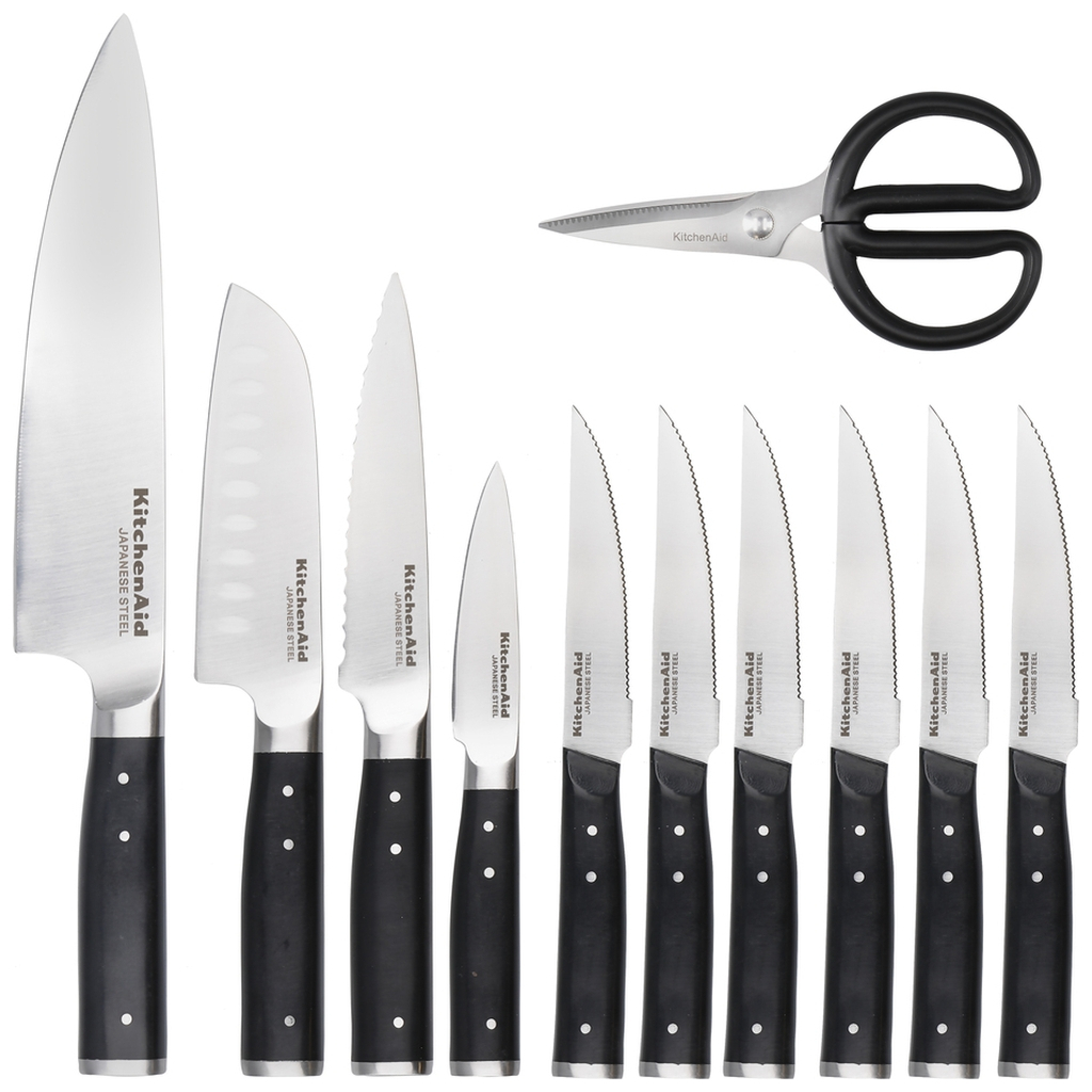 Набір ножів KitchenAid Coreline з підставкою, 11 предметів (KAG12STSNBXOBQ) - зображення 2
