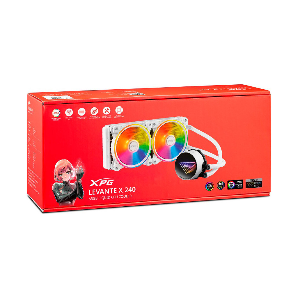 Система рідинного охолодження ADATA LEVANTEX240-WHCWW - зображення 4