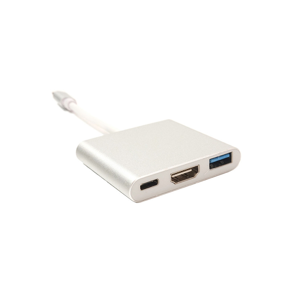 Перехідник USB C-Type - HDMI/USB PowerPlant (KD00AS1306) - зображення 1