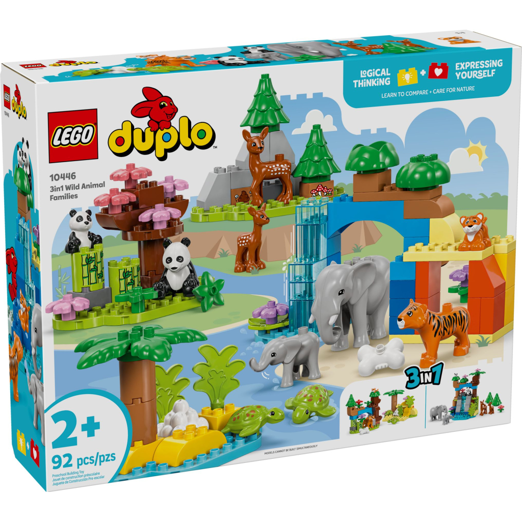 Конструктор LEGO DUPLO Town Сімейства диких тварин 3-в-1 (10446) - зображення 1
