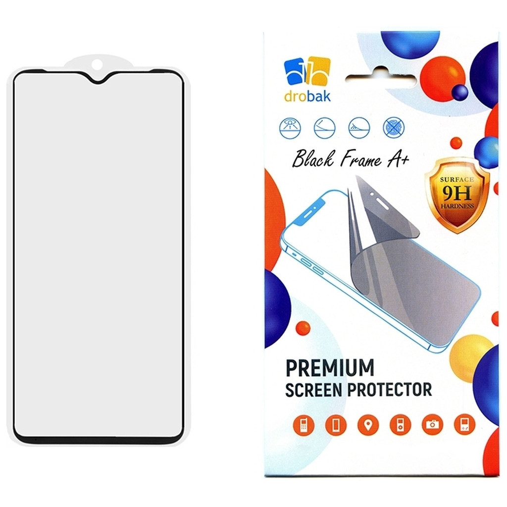 Скло захисне Drobak Samsung Galaxy A05 Black Frame A+ (676742) - зображення 1