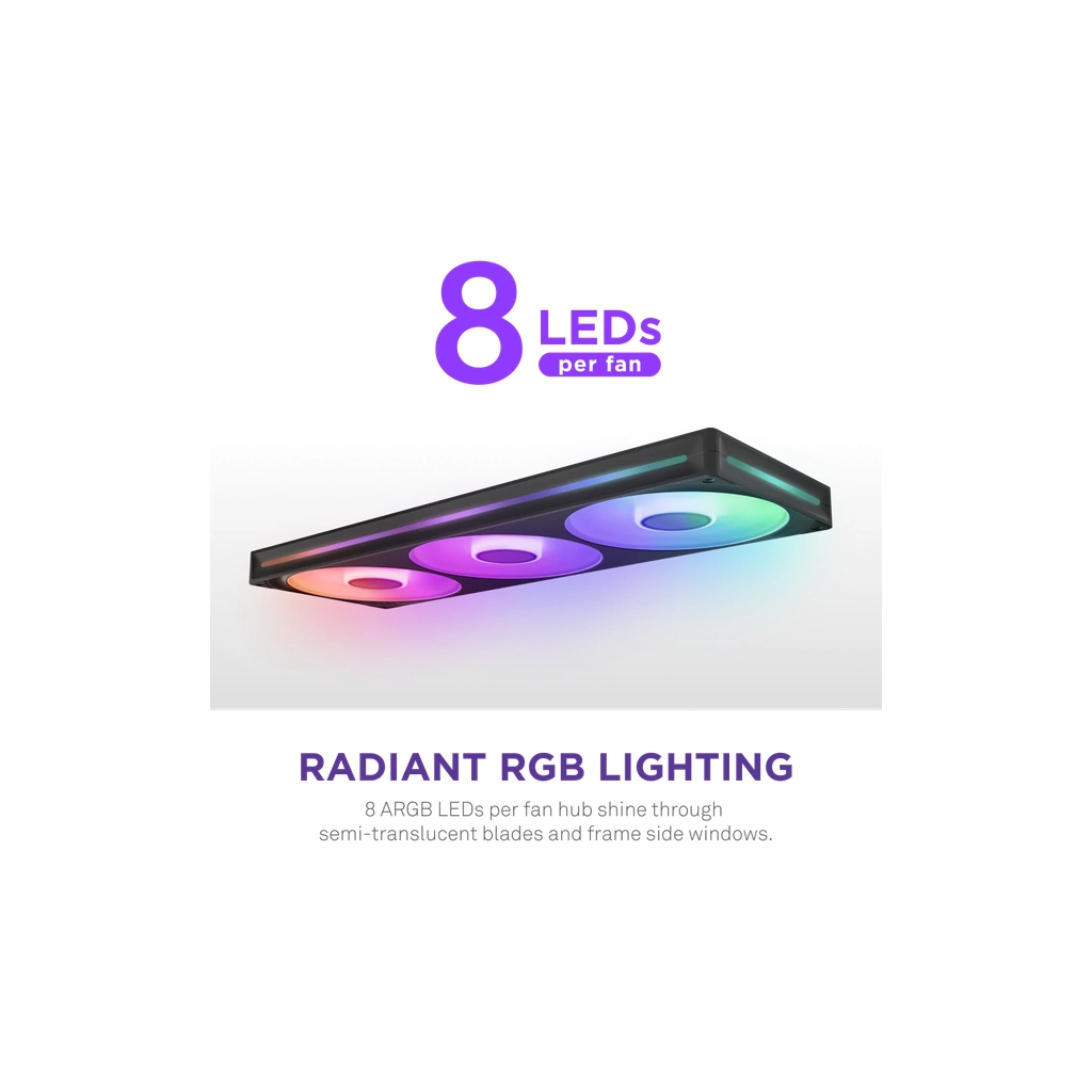 Кулер до корпусу NZXT F420 RGB Core Fan (Single Frame) - Black (RF-U42HF-B1) - зображення 5