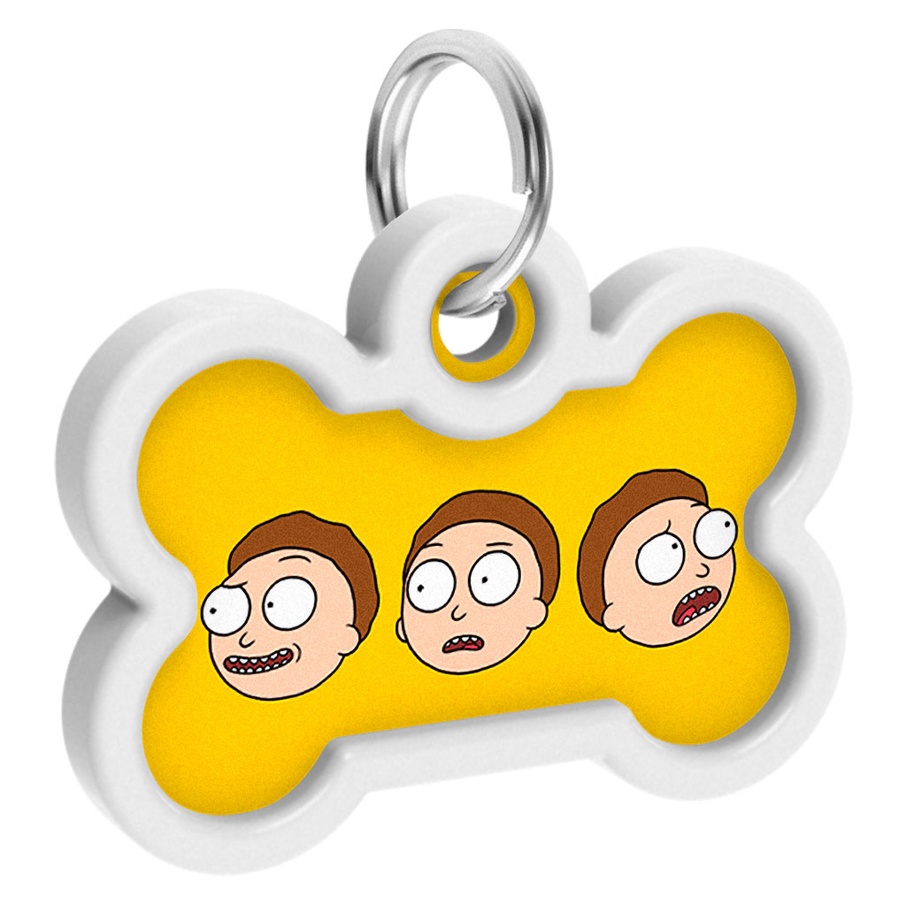 Адресник для тварин WAUDOG Smart ID з QR паспортом "Рік і Морті 2", кістка 40х28 мм (231-0281) - зображення 3