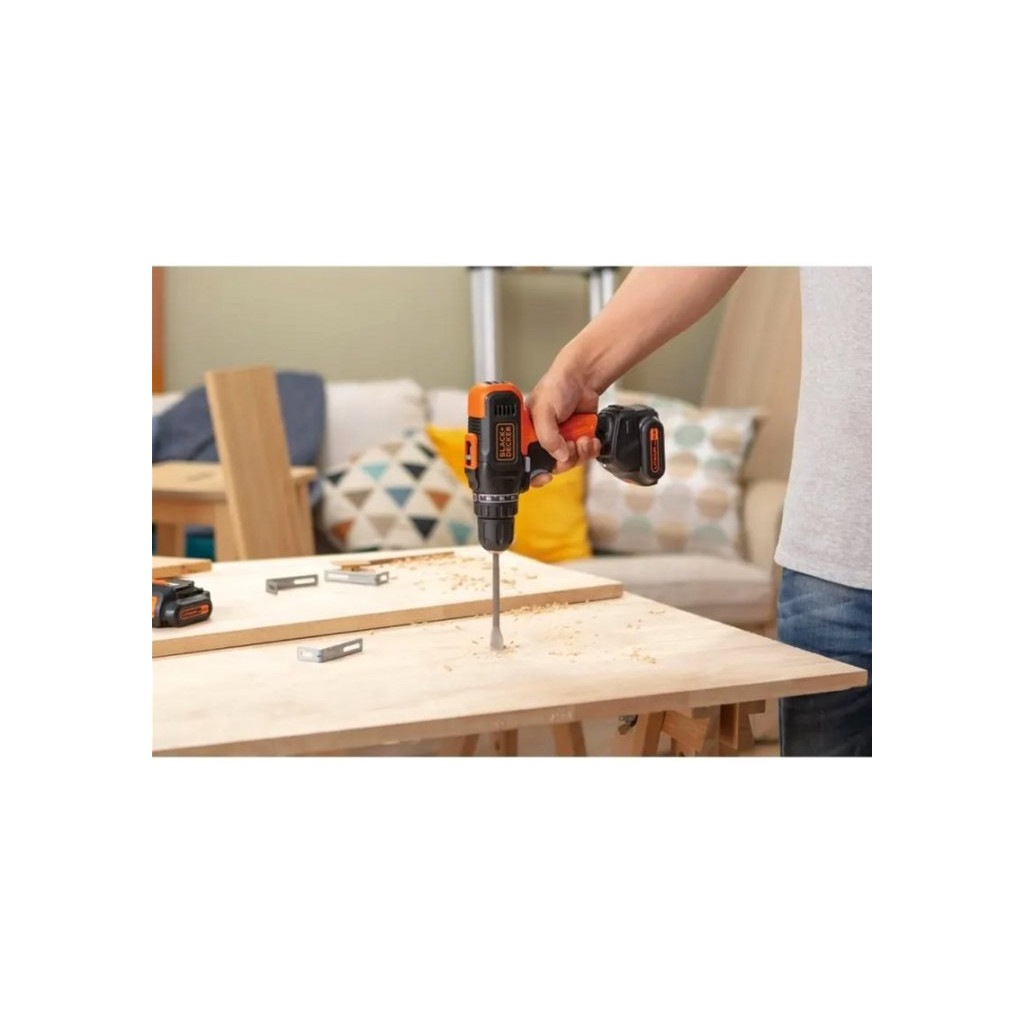 Шуруповерт Black&Decker FatMax, Li-lon 18 В, 26 Нм, 2 АКБ + ЗП, кейс (BCD7122CK) - зображення 8