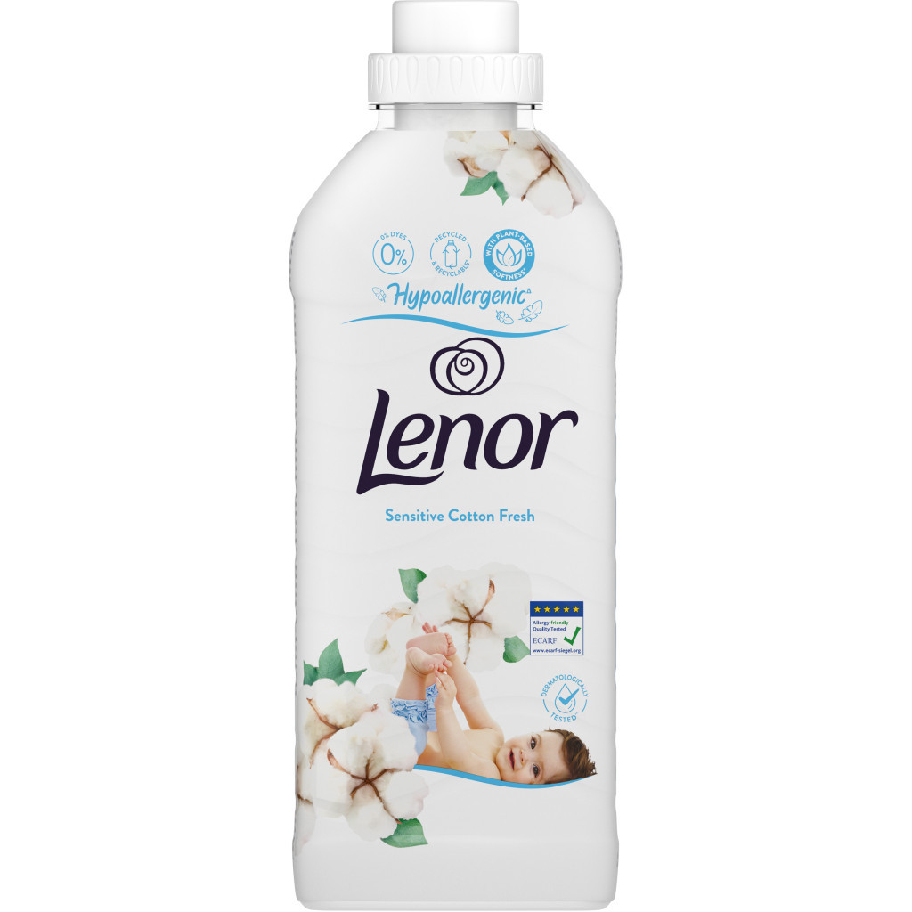 Кондиціонер для білизни Lenor Для чутливої шкіри Свіжість бавовни 700 мл (8006540890318) - зображення 1