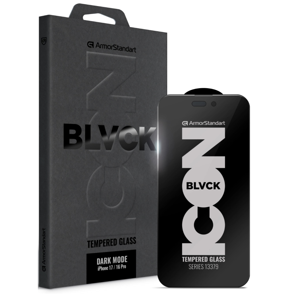Скло захисне Armorstandart Dark Mode Apple iPhone 17 / 16 Pro (ARM85819) - зображення 1