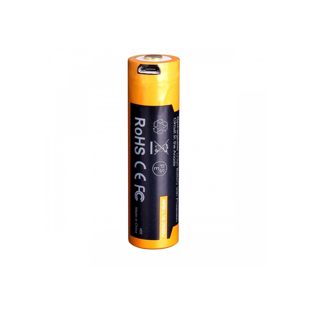 Акумулятор Fenix 18650  2600 mAh micro usb зарядка (ARB-L18-2600U) - зображення 4