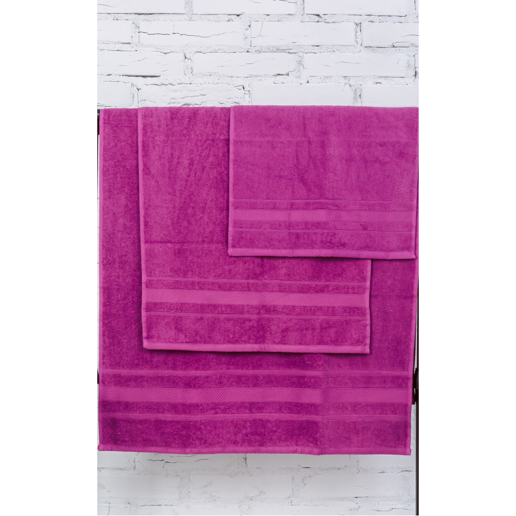 Рушник MirSon набір банних 5081 Elite SoftNess Plum 50х90, 70х140, 100х150 (2200003961010) - изображение 3