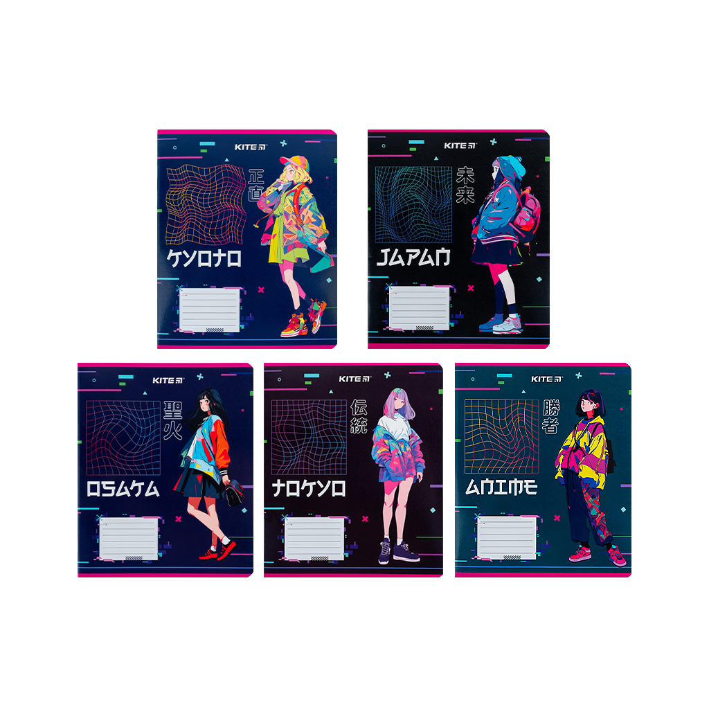 Зошит Kite Anime 12 аркушів, лінія (K24-234-1) - зображення 1