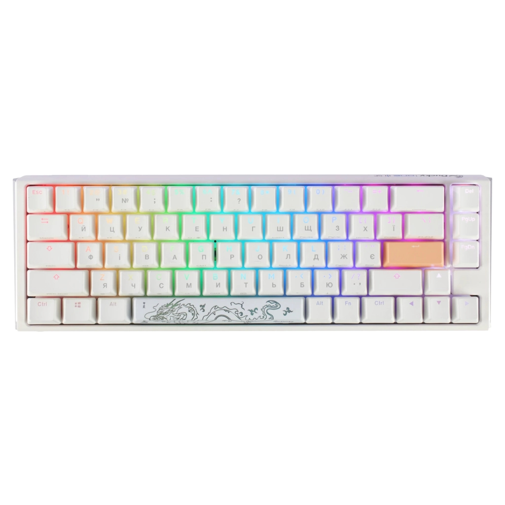 Клавіатура Ducky One 3 SF Cherry MX Brown RGB UA USB White (DKON2167ST-BUAPXPWWWSC1) - зображення 1