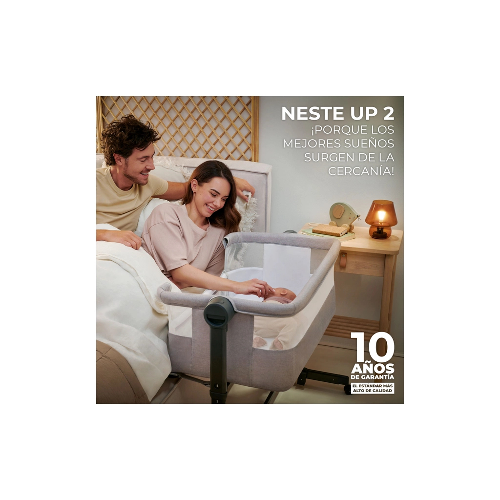Ліжечко Kinderkraft Приставне ліжечко-люлька Neste Up 2 Light Grey (5902533924523) - изображение 11