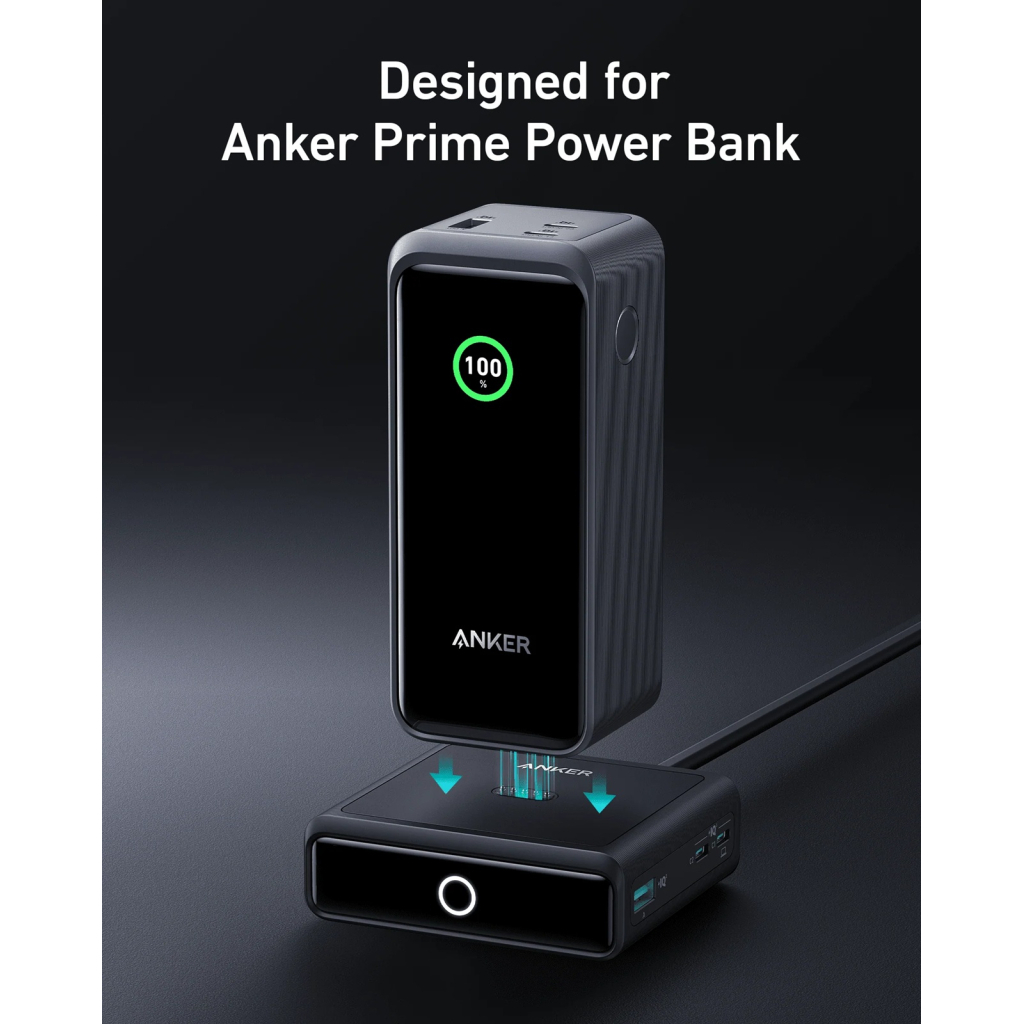 Зарядний пристрій Anker 2xUSB-C 100W + 1xUSB + Pogo pin for Anker Prime black (A1902311) - зображення 4