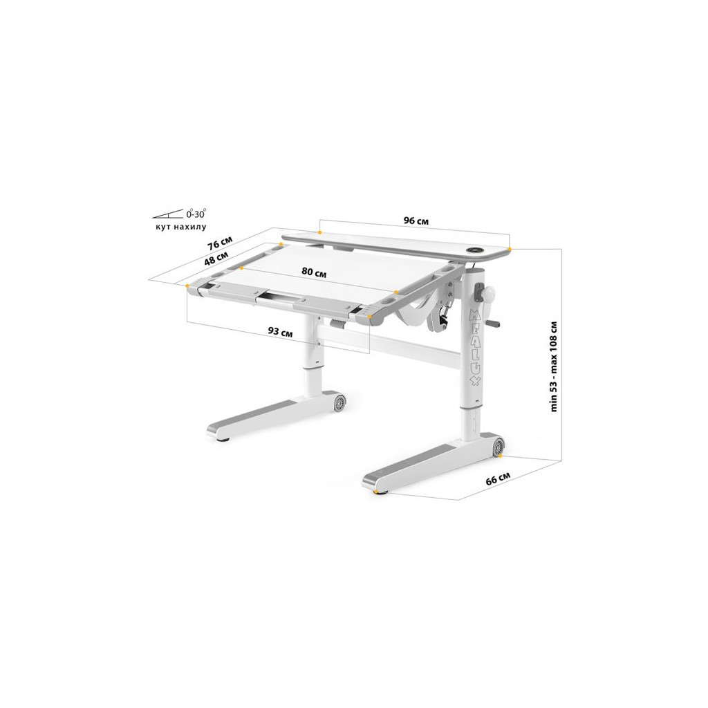 Парта Mealux Ergowood M Multicolor W Energy (BD-800 W/MC Energy) - зображення 4