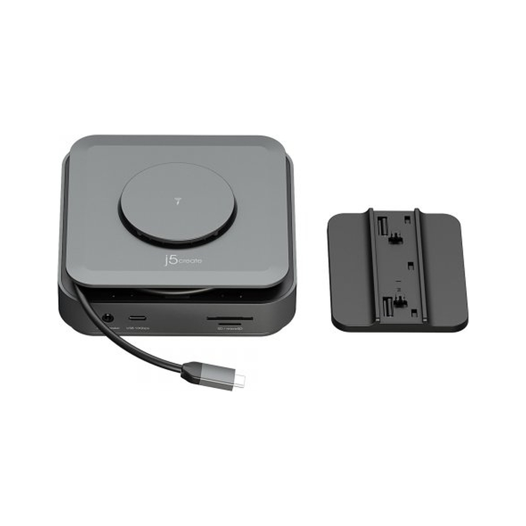 Порт-реплікатор J5create Dock-Station USB-C 10-in-1 (HDMI/PD/USB-A/USB-C/LAN) (JCD3199-N) - зображення 4