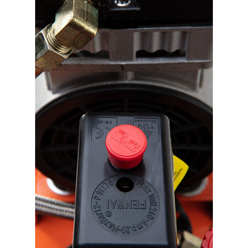 Компресор Neo Tools безолійний, 2-х поршневий, 230В, 24л, 8 Бар, 125л/хв, 800Вт, (12K021) - зображення 5