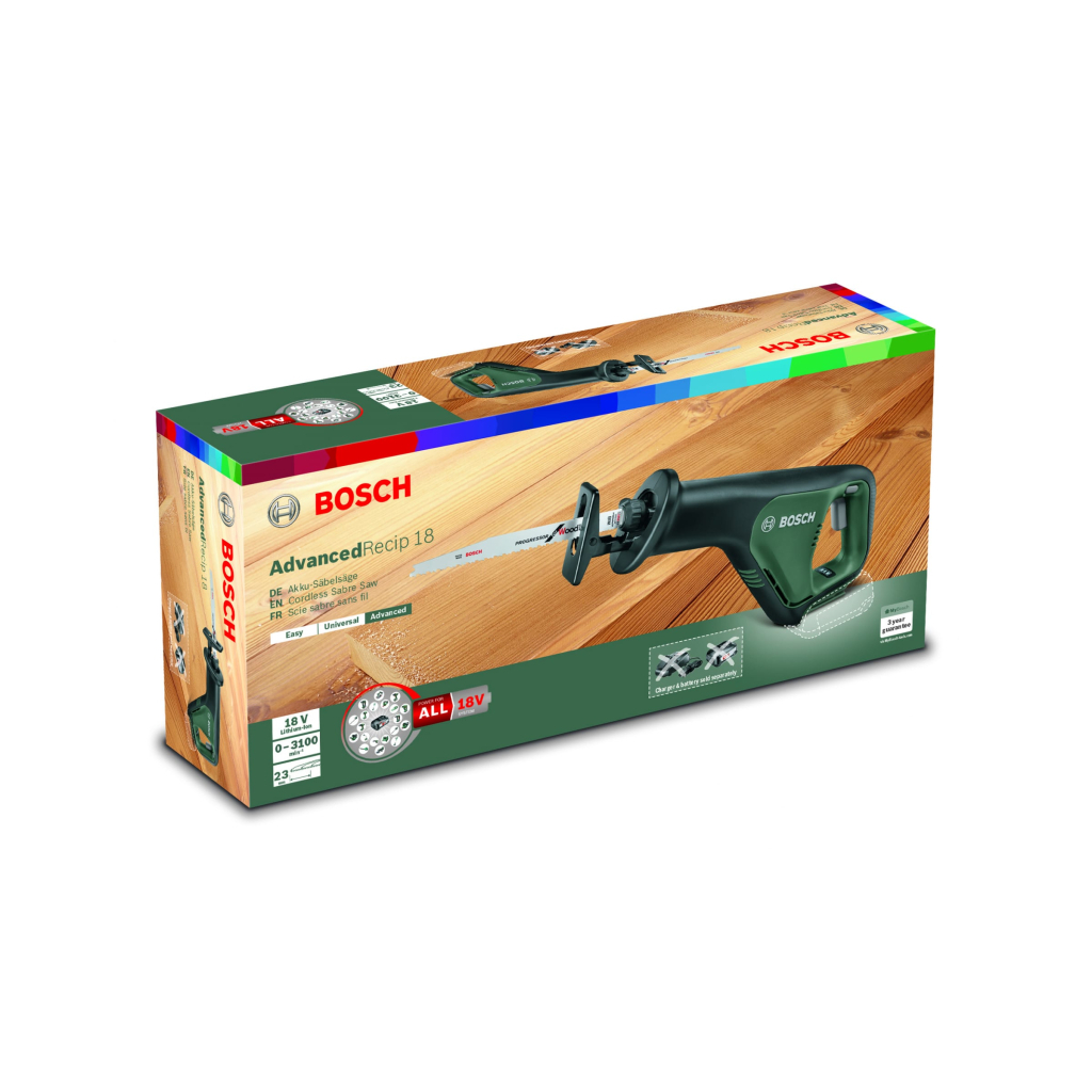 Шабельна пила Bosch AdvancedRecip 18 Solo (без АКБ та ЗП) (0.603.3B2.400) - зображення 10