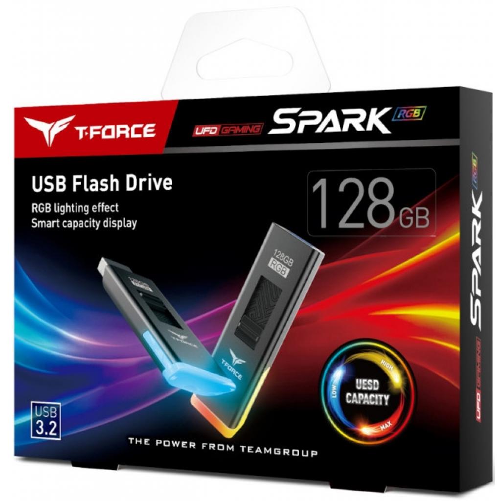 USB флеш накопичувач Team 128GB T-Force Spark RGB Black USB 3.2 (TSPARK3128GB01) - зображення 6